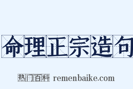 命理正宗造句是什么意思的图片